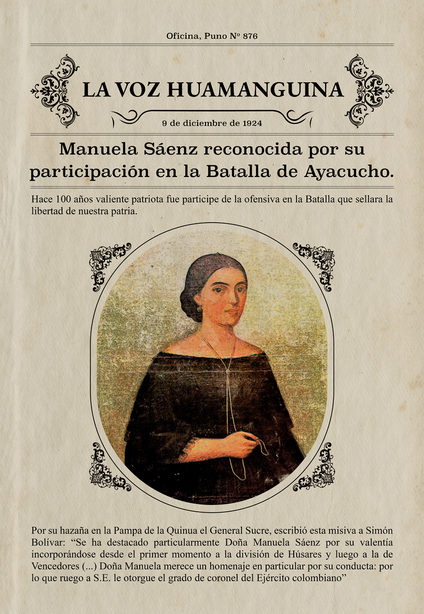 Manuela Sáenz, Batalla de Ayacucho